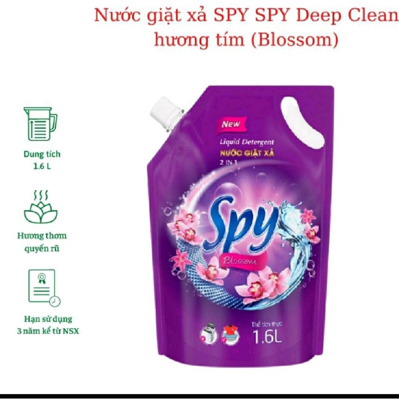 Nước giặt xả SPY Blossom 1L6 - 3,6KG - 4,6KG