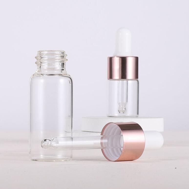1 Chai Thủy Tinh Trong Suốt Nhỏ Giọt Dùng Để Đựng Tinh Dầu Mát Xa Có Ống Hút