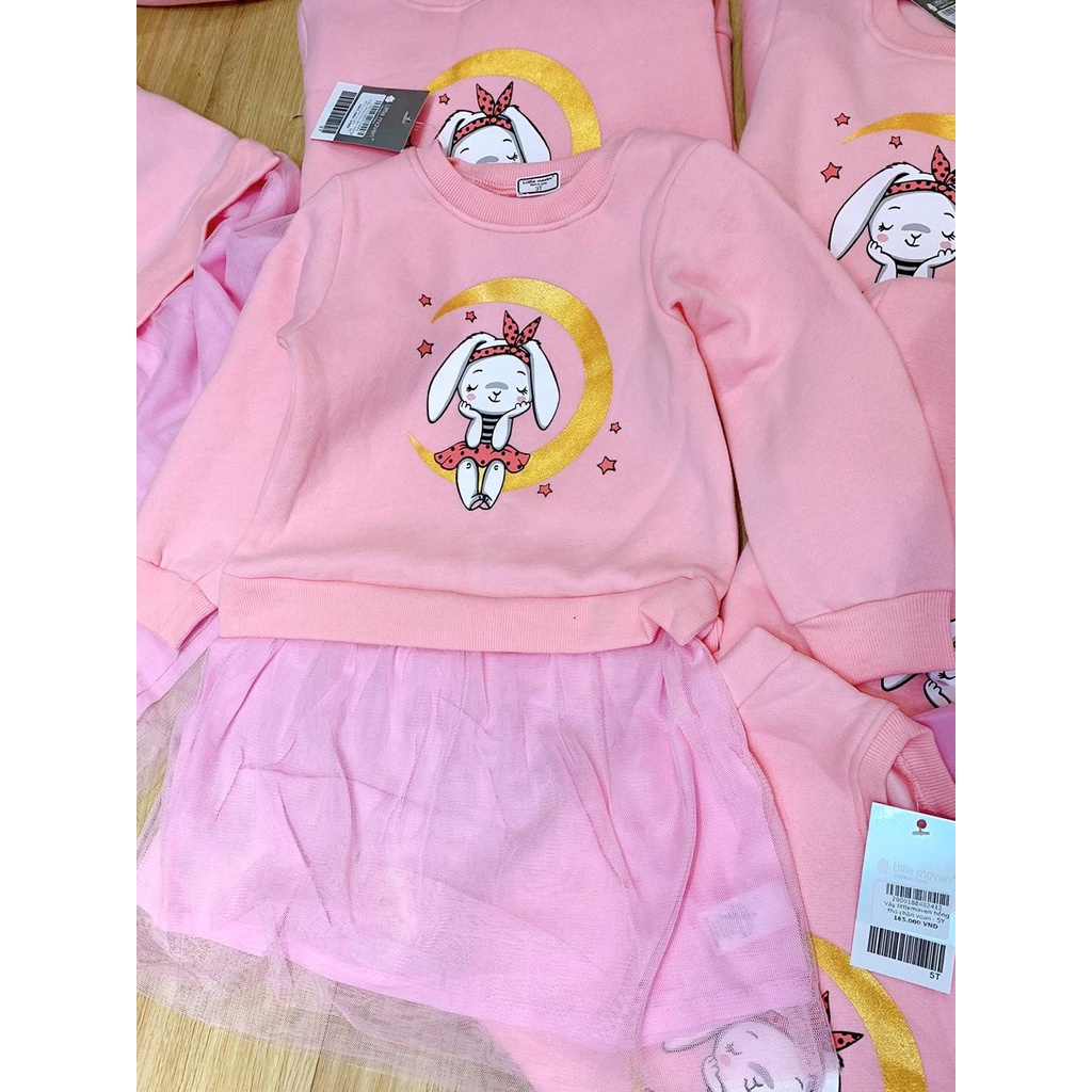 Váy littlemaven hồng thỏ chân voan