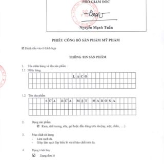 SỮA RỬA MẶT MAROSA - LACO