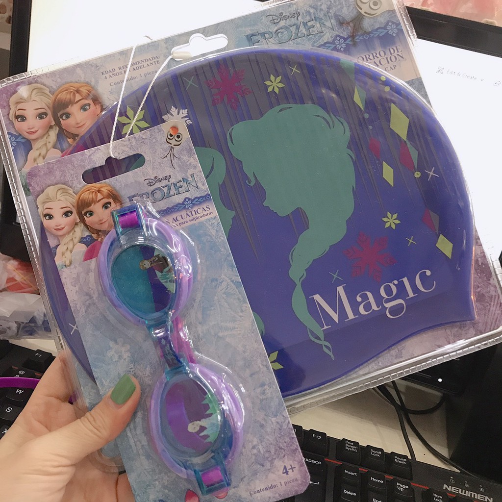 Set kính và mũ bơi Disney ELSA