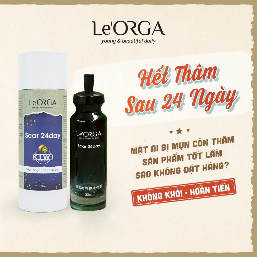 Serum Hết Thâm Le'Orga - Scar 24day Tinh Chất Mờ Thâm Mụn Huyết Thanh Liền Sẹo Tái Tạo Trắng Da