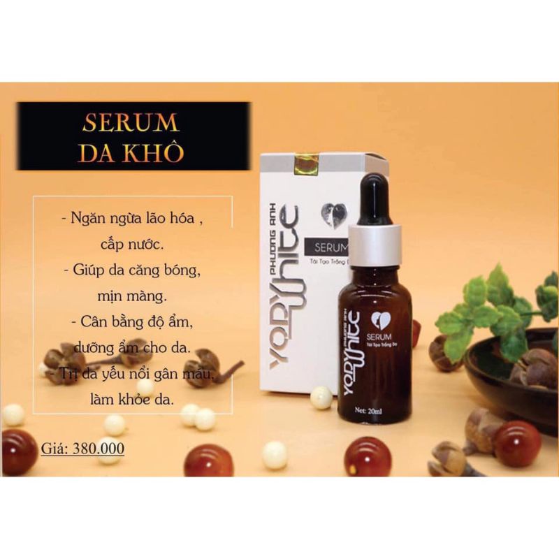 Serum phục hồi trắng da dành cho da khô Yody White Phương Anh