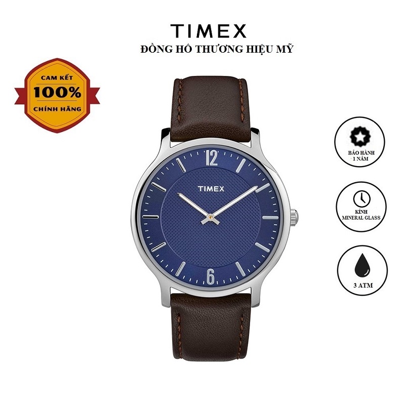 Đồng hồ Nam Timex Classic Metropolitan 40mm TW2R49900 Dây Da - Chính Hãng