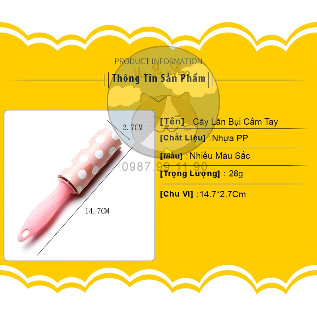 Cây Lăn Bụi Làm Sạch Quần Áo, Ga Giường, Sofa, Lông Chó Mèo Cầm Tay Du Lịch