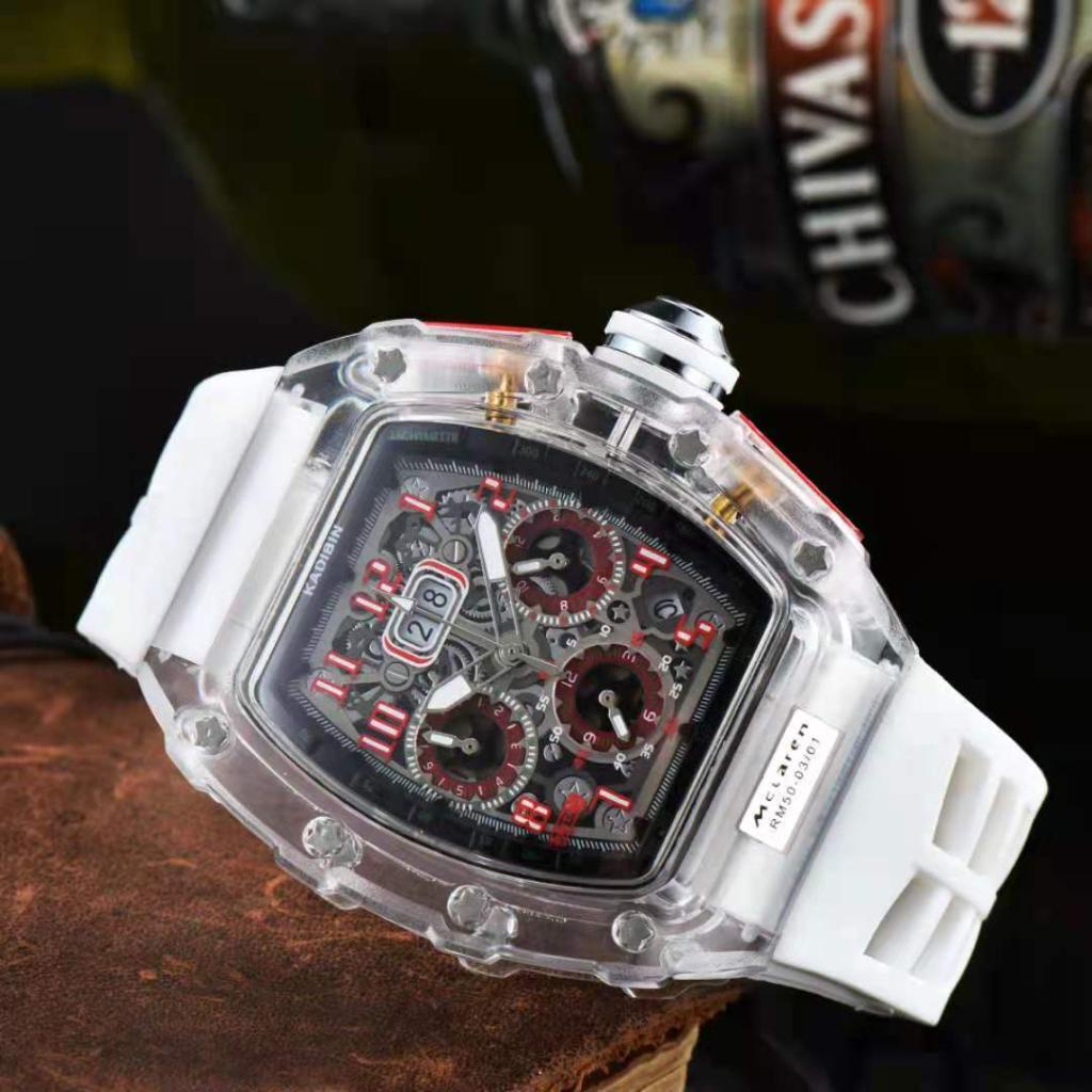 Đồng Hồ Thạch Anh Trong Suốt Họa Tiết Bugatti Thời Trang Cao Cấp Cho Nam