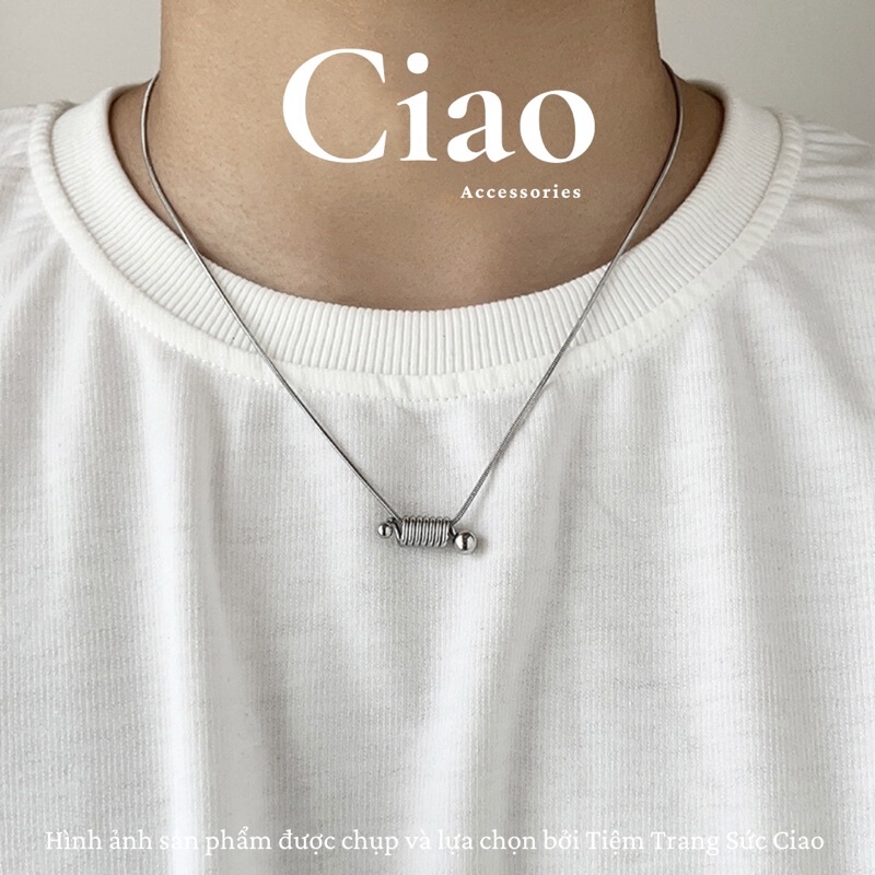 [NEW ITEMS] Dây chuyền/ Vòng cổ titan không gỉ thiết kế trendy đơn giản cá tính hình xoắn Beatrix Ciao