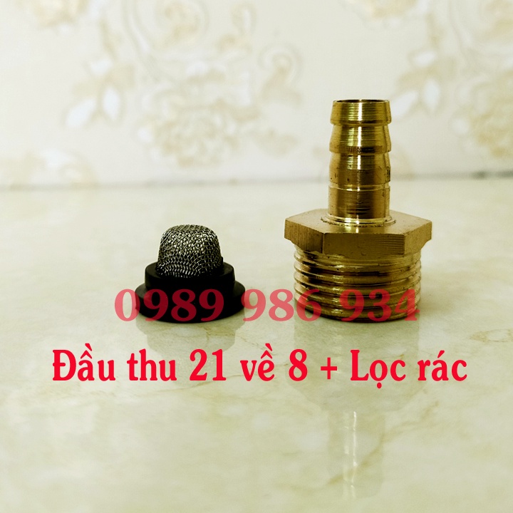 Đầu thu đồng từ 21 về 8mm -10mm và dây dẫn nước chống rêu