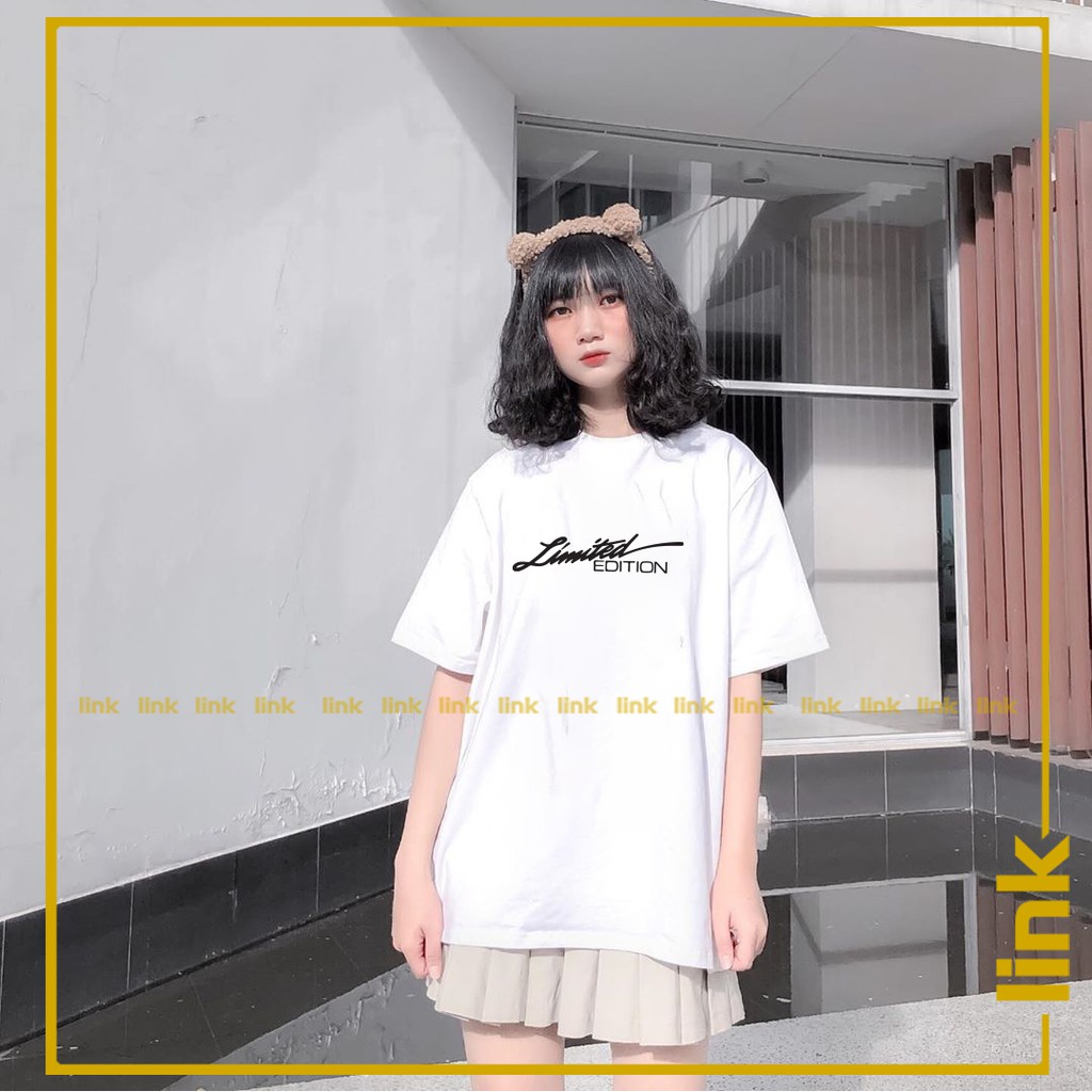 Áo thun tay lỡ LIMITED EDITION dáng rộng unisex ( Đen, Trắng, Vàng )