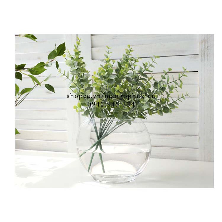 Chùm lá táo nhỏ phủ phấn trắng phụ kiện chụp ảnh decor | BigBuy360 - bigbuy360.vn