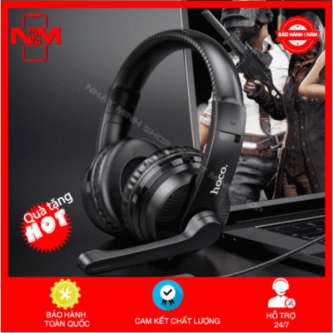 💡💡Tai nghe gaming có dây chụp tai Hoco W103✔️ cực chất, giá cực yêu thương cho tai nghe gaming âm thanh siêu ấm ✔MÀU ĐEN