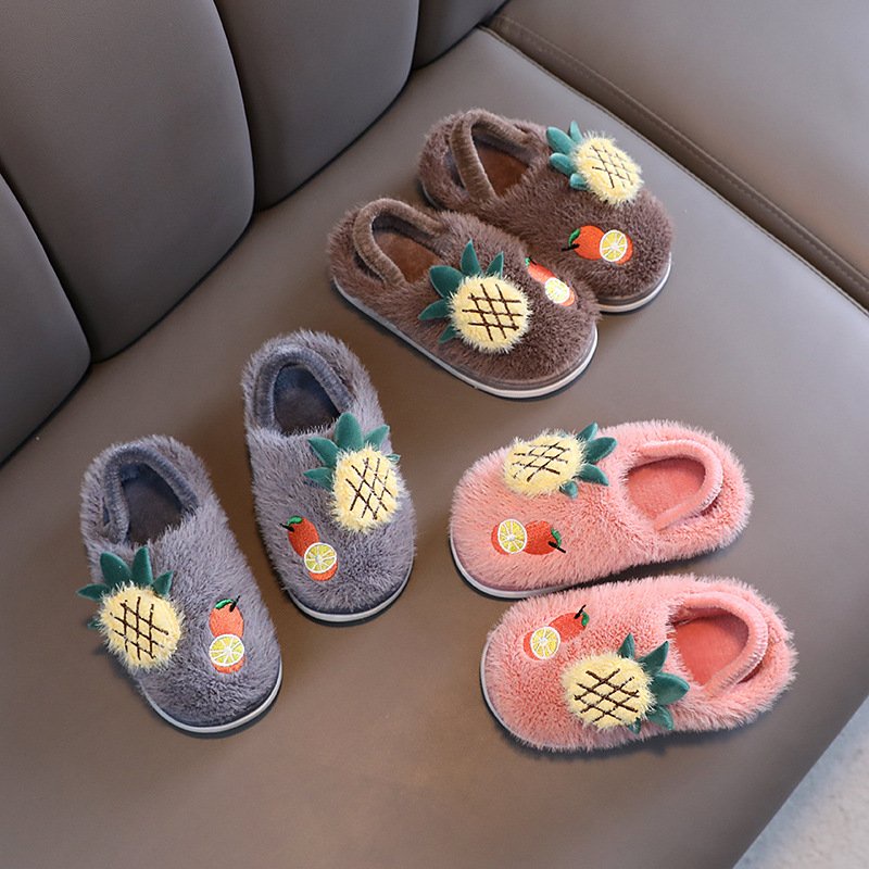 THANH LÝ : Dép Bông Đi Trong Nhà Cho Bé Trai, Gái Họa Tiết Trái Thơm