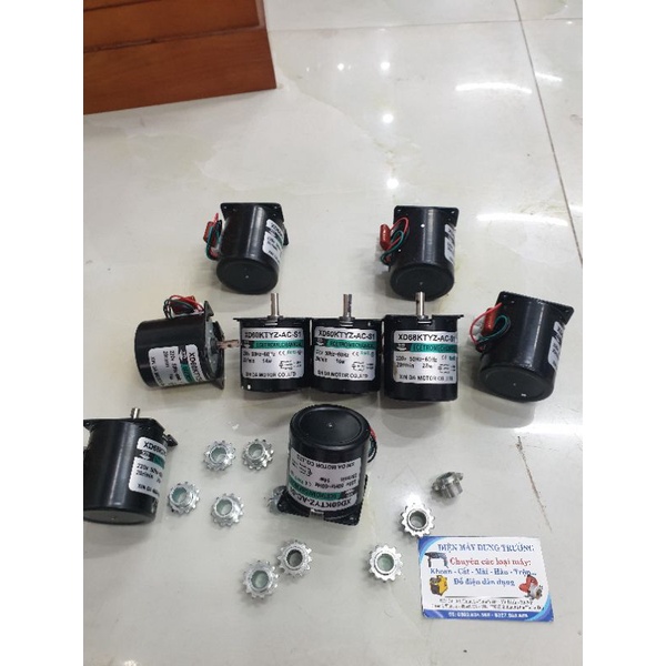 COMBO BỘ MÔ TƠ MÁY NƯỚNG 28W KÈM 3 BÁNH RĂNG NHÔNG 1 XÍCH CHO MÁY 10 XIÊN