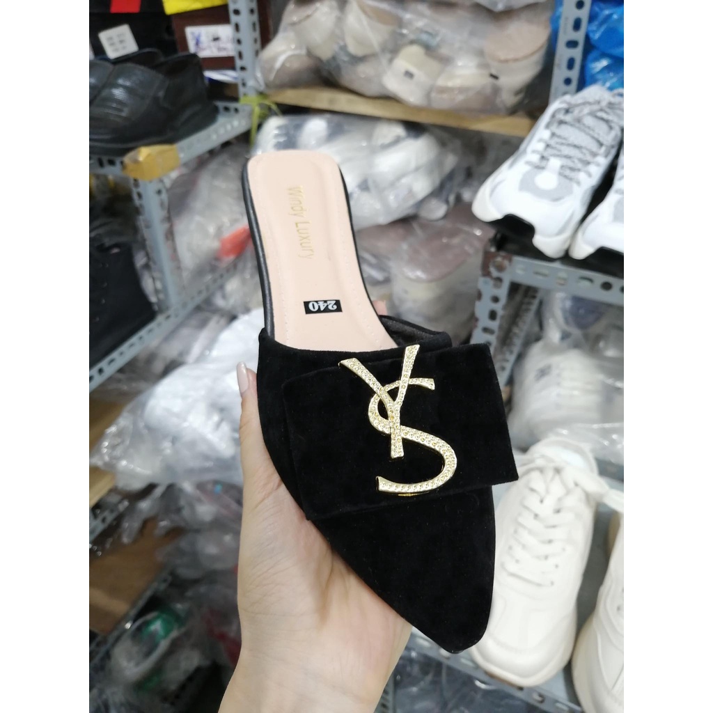 Dép sục nữ búp bê nơ bít mũi trệt đế bằng,giày vnxk bệt lép kẹp xỏ ngón thời trang