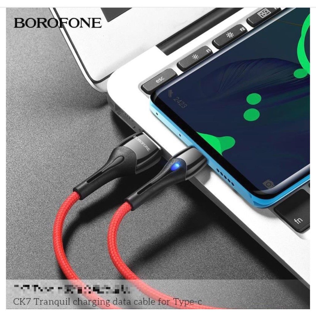 Cáp Sạc TYPE C Borofone CK7 Dài 1M Dây Dù Cho Android - BH 12 Tháng 1 đổi 1 (MÀU SẮC NGẪU NHIÊN) - Hưng Long PC