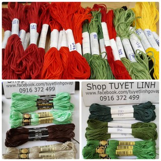 Chỉ thêu tranh chữ thập : 500k /100 tép