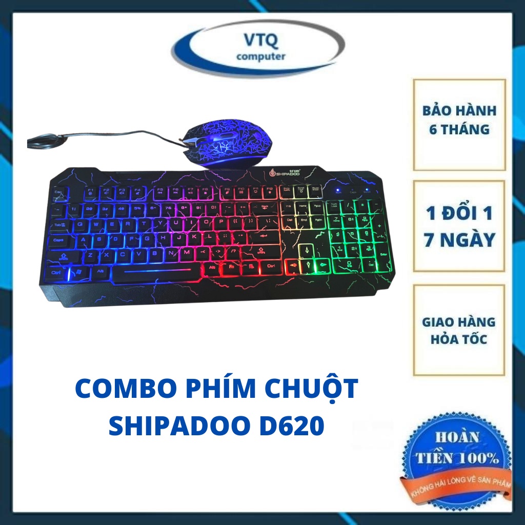Bàn phím và chuột Gaming D620 Space Warships chính hãng SHIPADOO - Led RBG