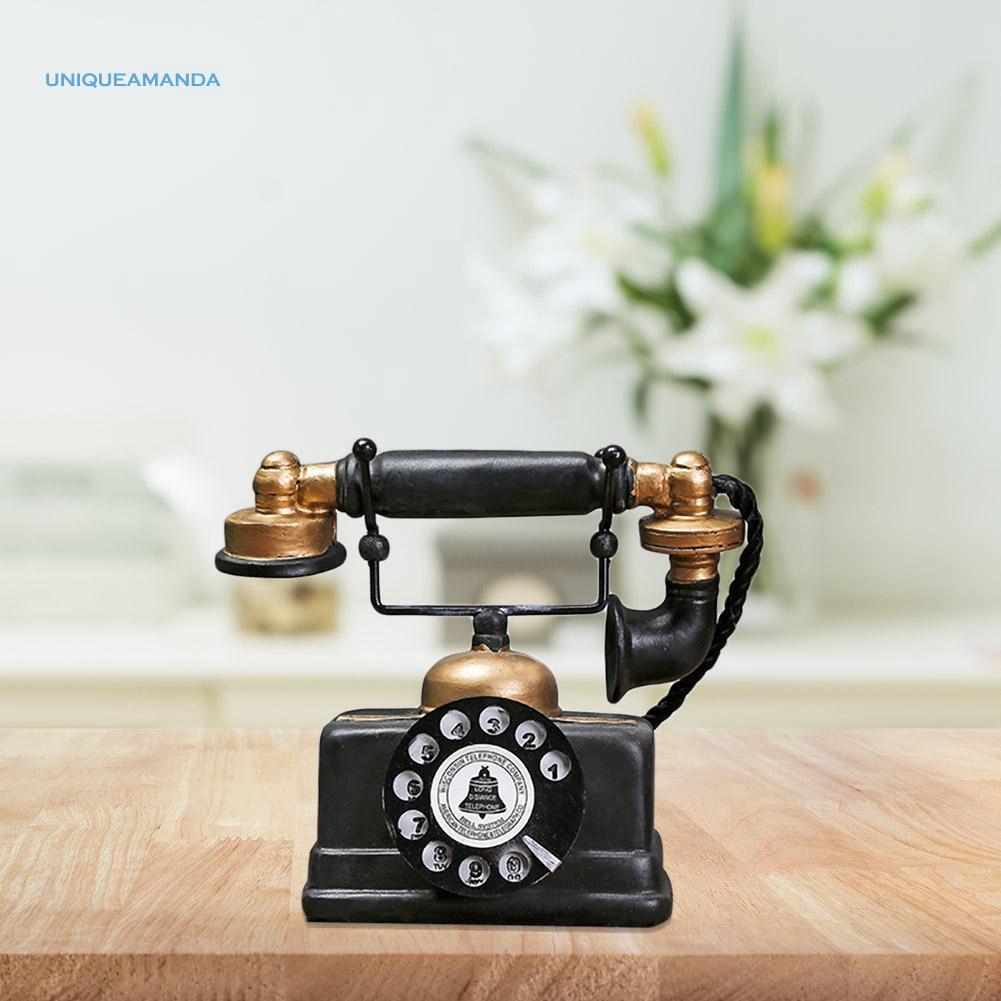 Mô hình điện thoại phong cách cổ điển trang trí bàn làm việc