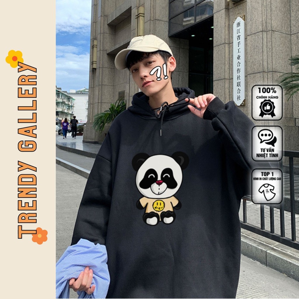 Áo Hoodie Nam In Hình Gấu Trúc Drew Trendy Gallery, Hoodie Nam Nữ Form Rộng Basic Đáng Yêu TV5026