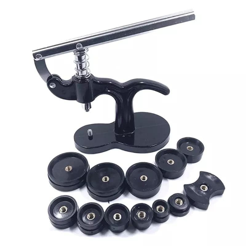 Ép đáy, Ép kính đồng hồ đeo tay loại 1 + 12 miếng ép kích thước thông dụng