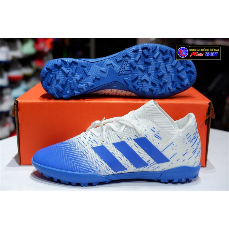 Giày đá bóng Nemeziz Messi Tango 18.3 - TRẮNG XANH(size39-45)