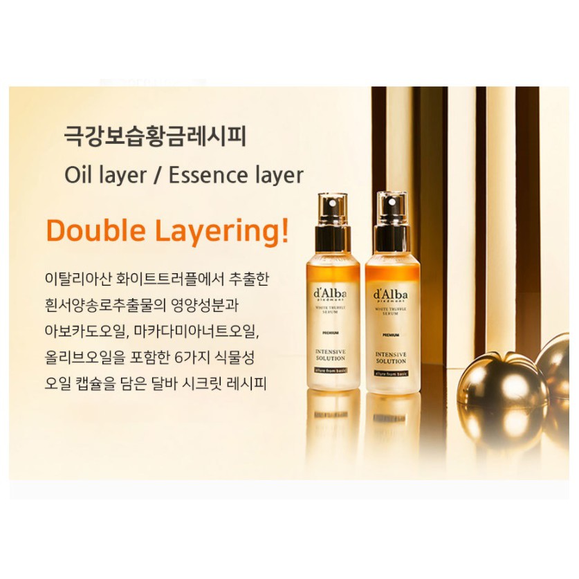 [d'Alba]NEW 100 145ML💝THƯƠNG HIỆU HÀN QUỐC💝White Truffle Vital First Spray Serum Peptide No-Sebum Balancing Toner KOREA S Cosmetics