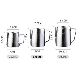 Ca Đánh Sữa Inox Cao Cấp #304 [ Có Vạch Chia ]