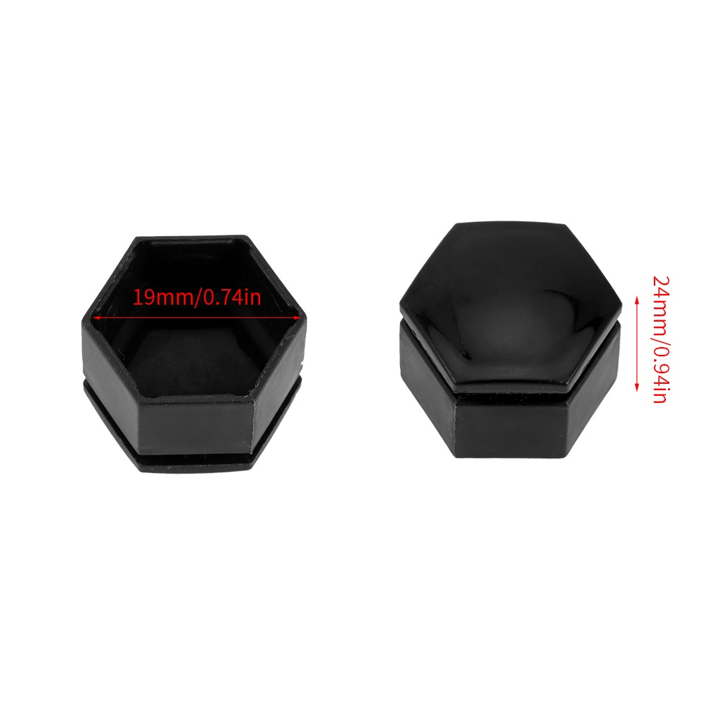 Set 20 Nắp Đậy Ốc Vít Bánh Xe Hơi 17mm 19mm 21mm Chống Bụi Trang Trí Nội Thất