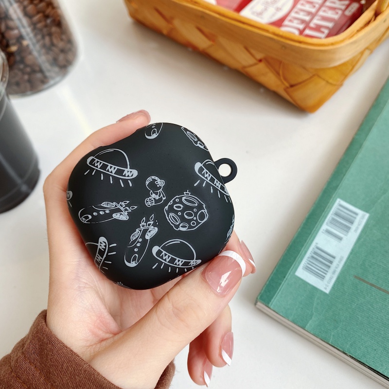 Vỏ bảo vệ hộp sạc tai nghe Samsung Galaxy Buds Live/Buds Pro Galaxy Buds 2 bằng chất liệu cứng in hình gấu phi hành gia