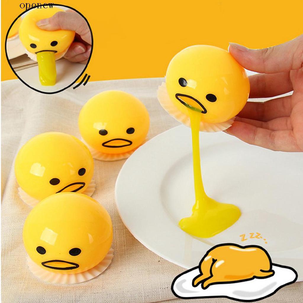 op Squeeze Sucking Vomiting Spitting Yellow Yolk Egg Toy Jokes Tricky Game