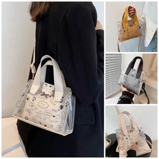 transparent korean style bag Woman bag handbag sling tote bag