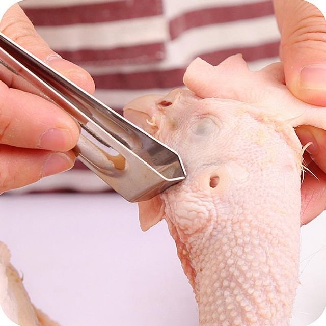 Nhíp gắp xương cá nhổ lông thịt heo bằng thép không gỉ đa năng tiện dụng trong nhà bếp
