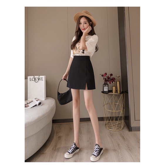 Chân váy công sở, chân váy dáng xoè đi học đi chơi (video và ảnh thật shop tự quay)