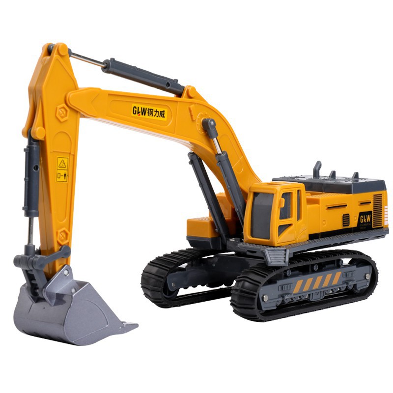 ✘☁Máy xúc hợp kim dành cho trẻ em, xe xây dựng nhỏ, xúc, 2-3 tuổi, mô hình phỏng 4, đồ chơi bé trai
