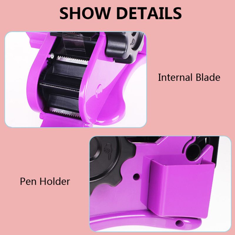 Máy Rút Băng Keo Siêu Bán Tự Động Kèm Đồ Cắt Dây 35mm Cố Định Để Bàn