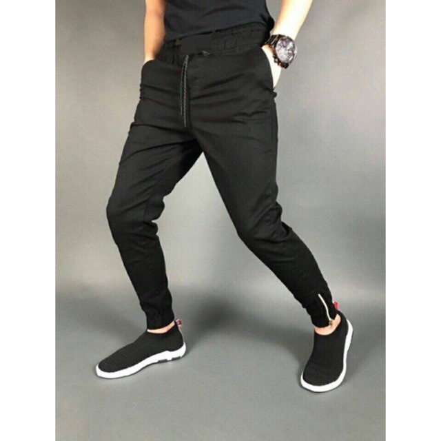 Quần Jogger Kaki Khóa Zip hàng có sẵn form 45-110kg ơi