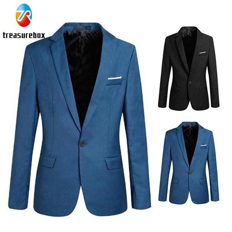 Thời Trang Áo Khoác Blazer Phối Nút Cho Nam