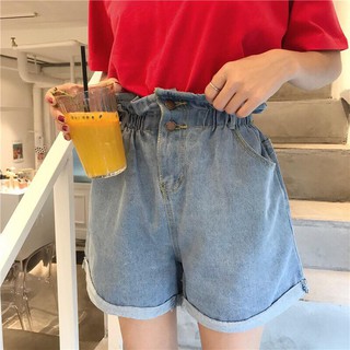 Quần Short Nữ đẹp quần ulzzang cạp cao lưng chun short bò quảng châu