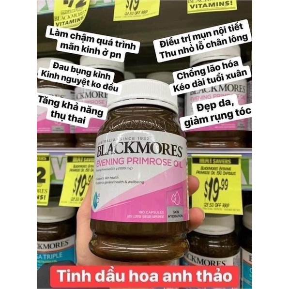 Tinh dầu hoa anh thảo blackmores lọ 190v cải thiện nội tiết tố