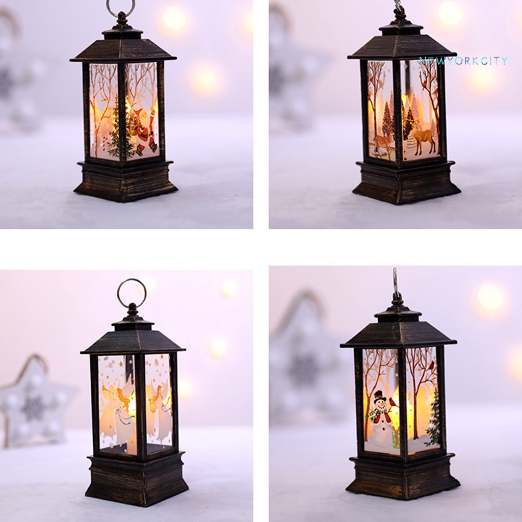 Đèn dầu hình ông già noel/tuần lộc/người tuyết trang trí nhà cửa dịp giáng sinh