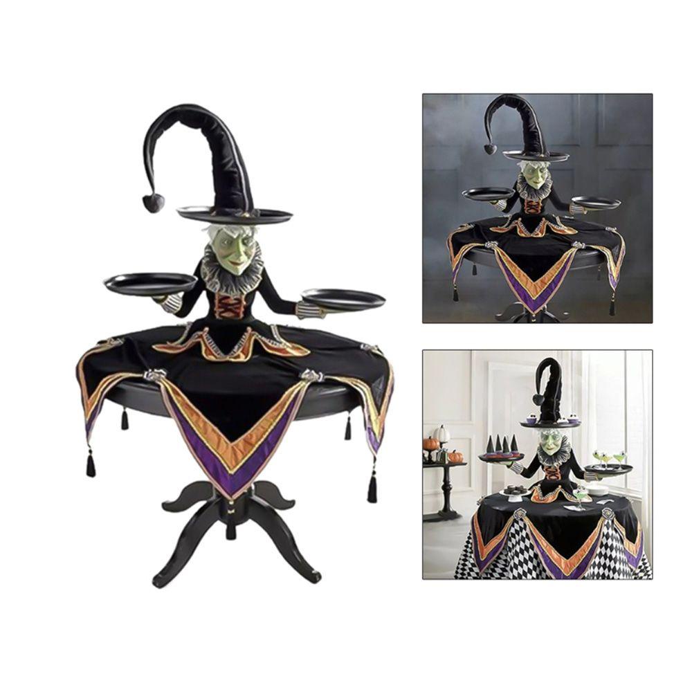 Giá Đỡ Trưng Bày Bánh Kẹo Tráng Miệng Hình Phù Thủy Bằng Nhựa Resin DIY Trang Trí Nhà Cửa Dịp Halloween