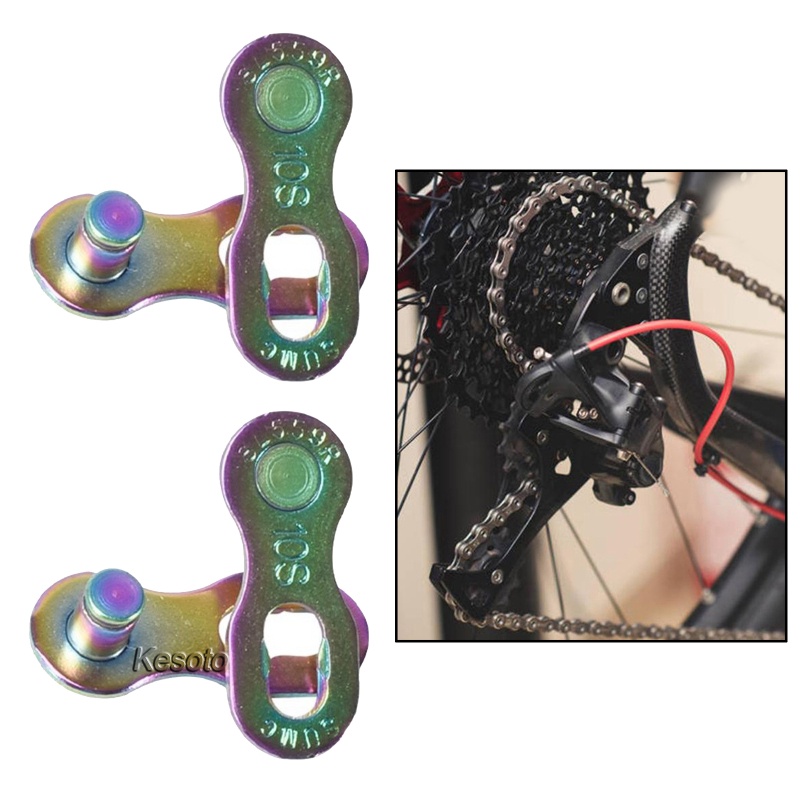 [KESOTO]2Pair 9/10/11/12Speed Bicycle Bike Master Chain Link Joint 9 Speed Colorful