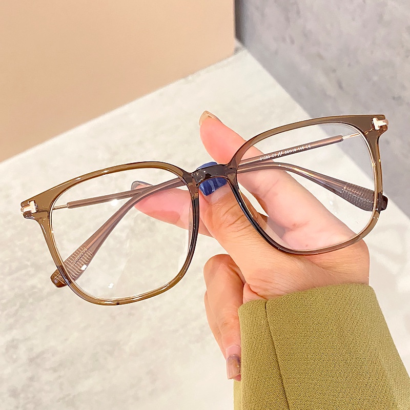 Mắt Kính Vuông Oversize TR90 Chống Ánh Sáng Xanh Phong Cách Nhật Bản