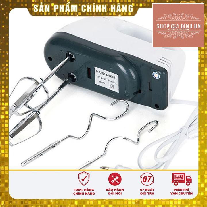 Máy đánh trứng cầm tay 7 mức tốc độ tiện lợi dễ sử dụng - tặng kèm dụng cụ nhào bột