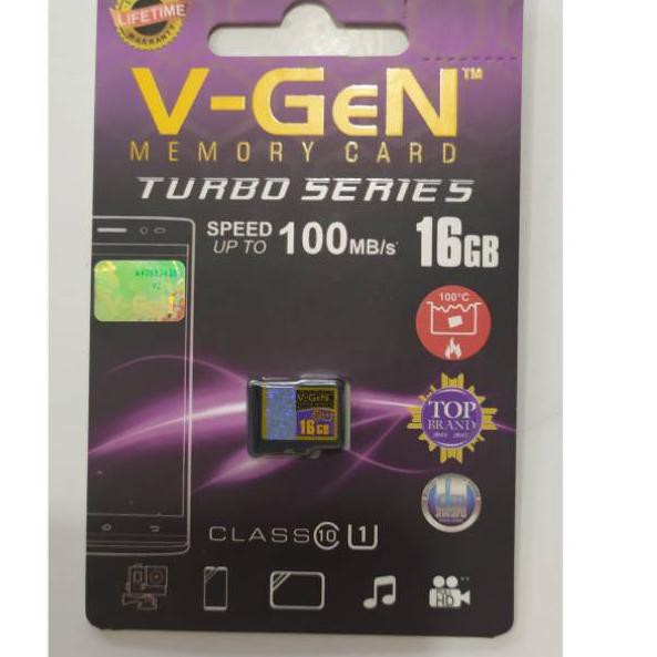 Thẻ nhớ MICRO SD V-Gen 16GB CLASS 10