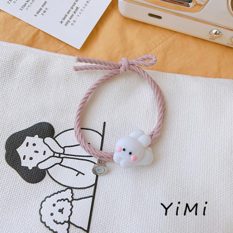 Vòng Đeo Tay Cặp Đôi Bằng Cao Su Hút Nam Châm Hình Gấu/Thỏ Dễ Thương Cho Nữ