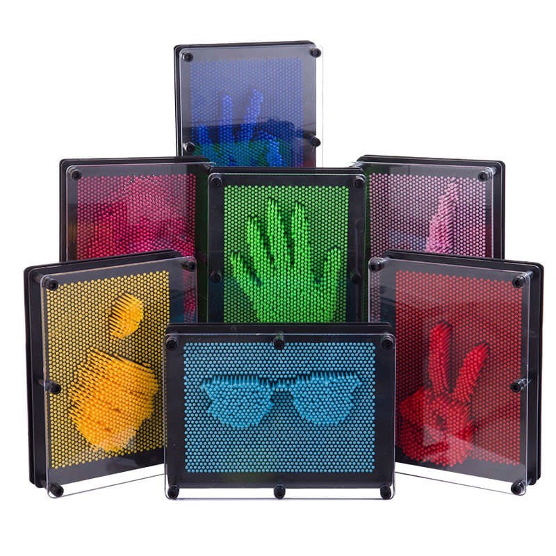 Bộ tạo hình 3D thông minh Pinart Montessori, đồ chơi Pinart 3D, khắc chữ, in dấu vân tay-Size 18cm