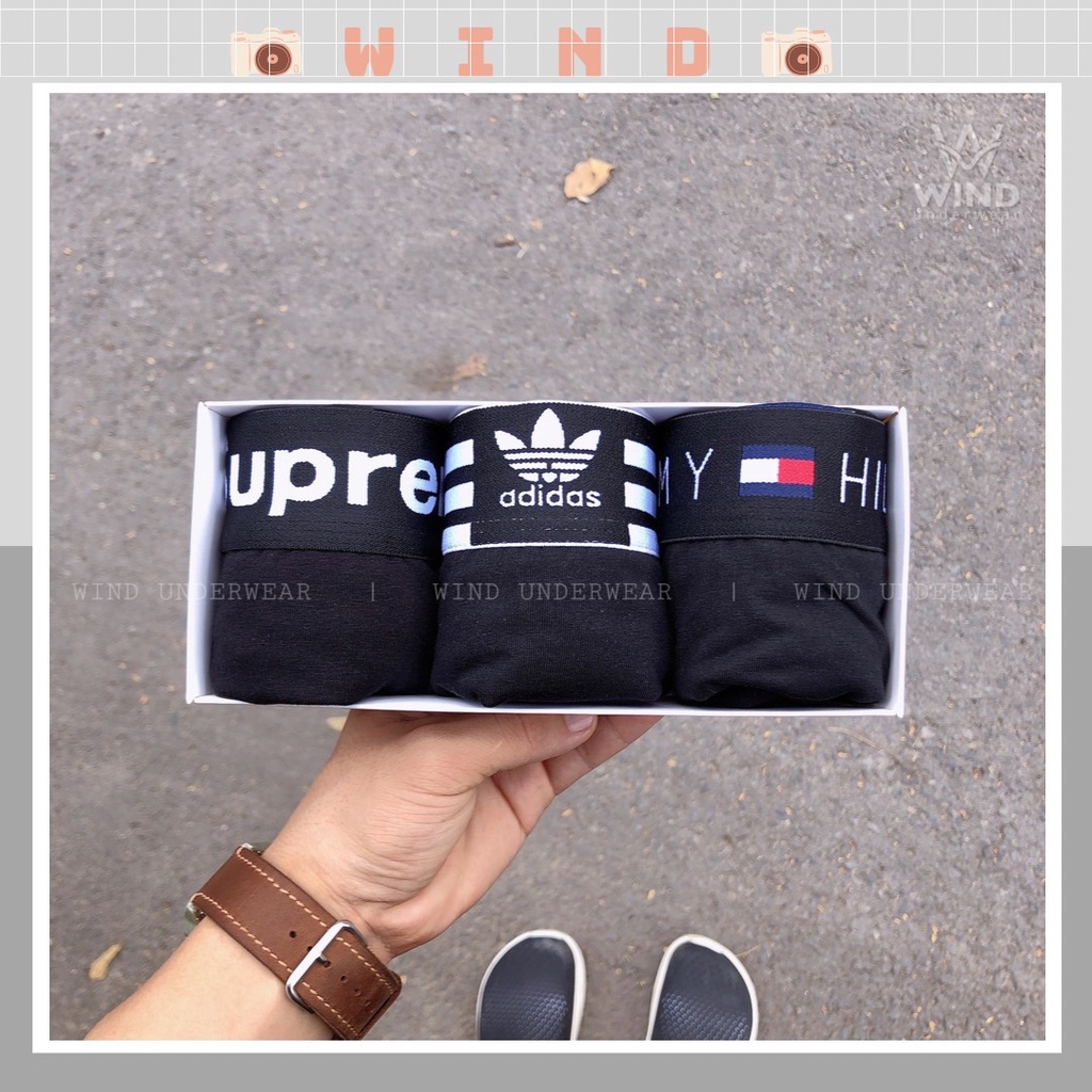 Combo 3 quần sịp nam đùi boxer chất vải cotton kháng khuẩn vượt trội co giãn 4 chiều TIEM COMBO ATS