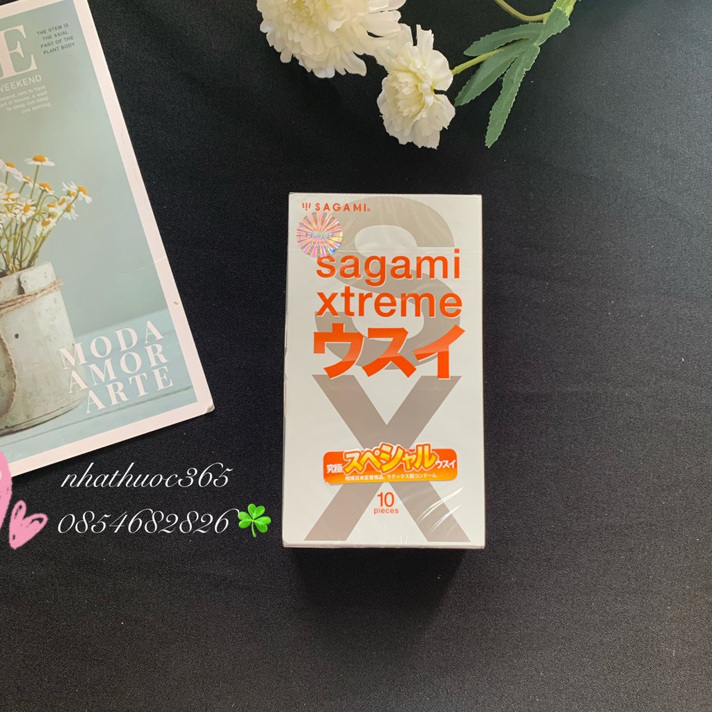 Bao cao su Sagami Xtreme Super Thin hộp 10 chiếc siêu mỏng chính hãng