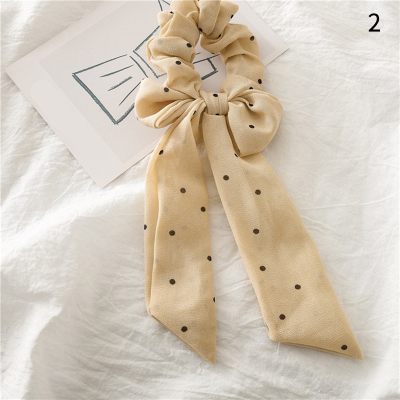 Dây Cột Tóc Họa Tiết Chấm Bi Xinh Xắn Cho Nữ